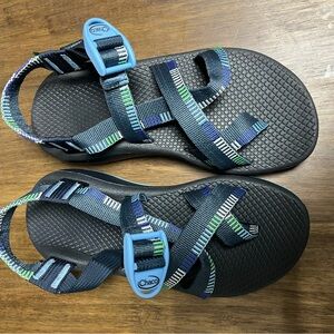Chaco Multi-Color Strappy Sandals with Blue Accents